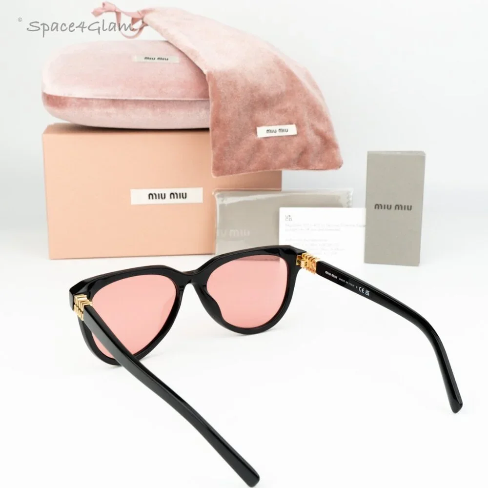 BRAND NEW Miu Miu MU12ZS 16K1D0 Black Red Phantos Unisex Sunglasses 0MU 12ZS